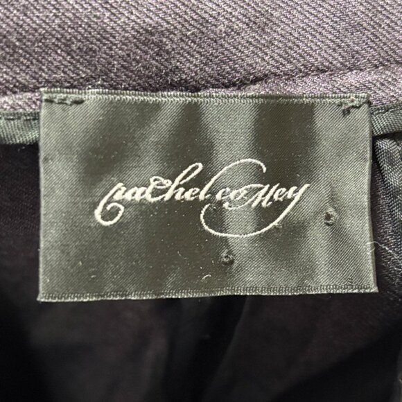 RACHEL COMEY Wool Blend High Rise Cropped Trouser Pants in Dark Gray SZ 4 - Picture 8 of 12